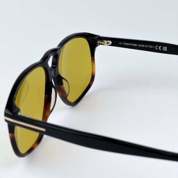 Tom Ford FT1000/S 05E PIERRE-02 BRAND NEW Sunglasses Black Brown Square Unisex - Picture 8 of 10